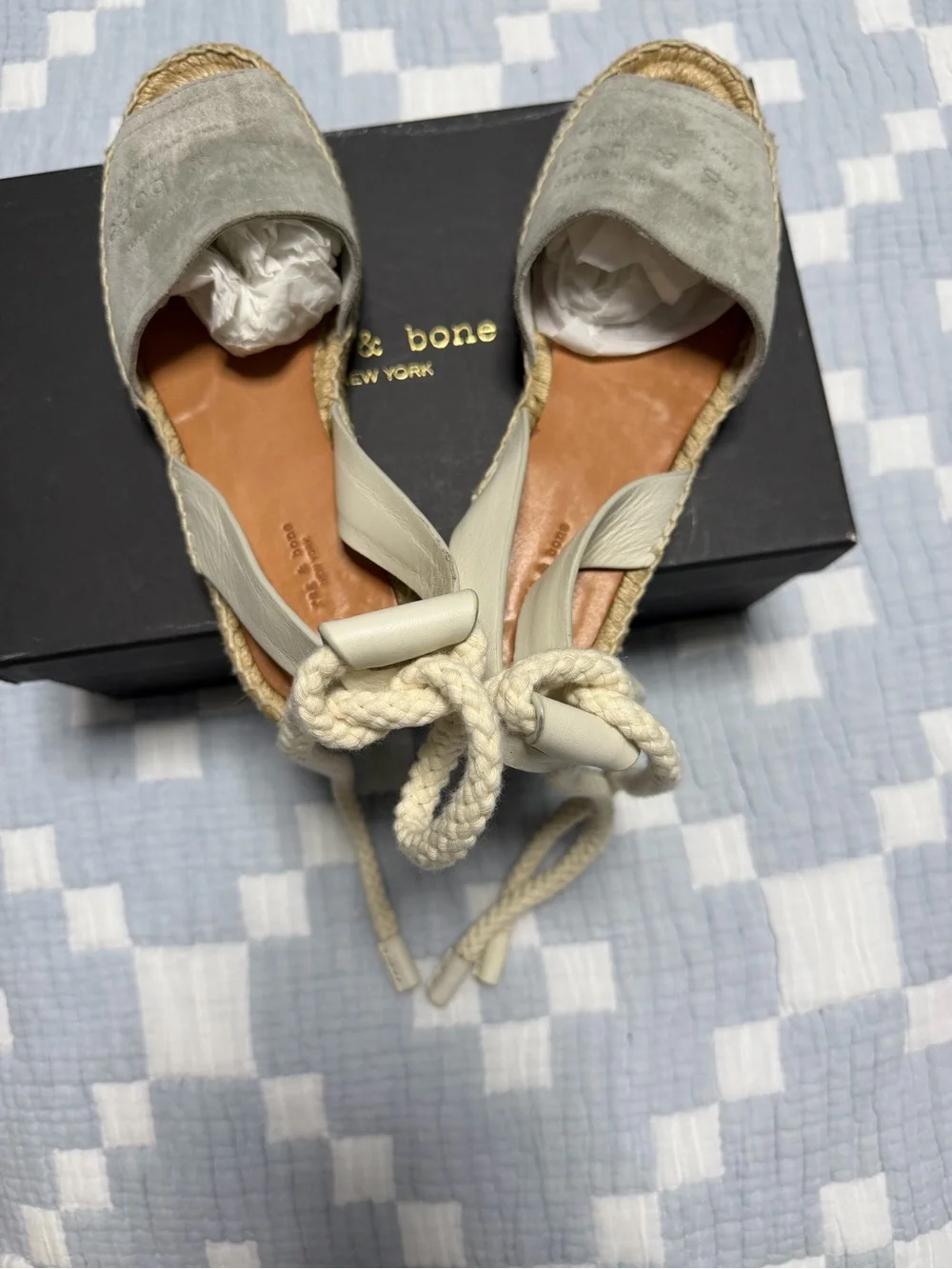 RAG & BONE Estelle Suede Ankle-Tie Espadrilles